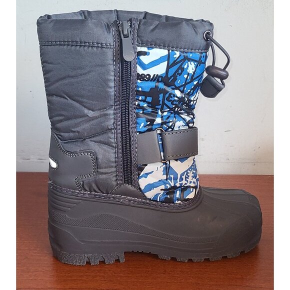 Kids Snow Boots Sz.12 Kamik Dream Pairs Snowcoast Navy Zip, Drawstring - Picture 3 of 9